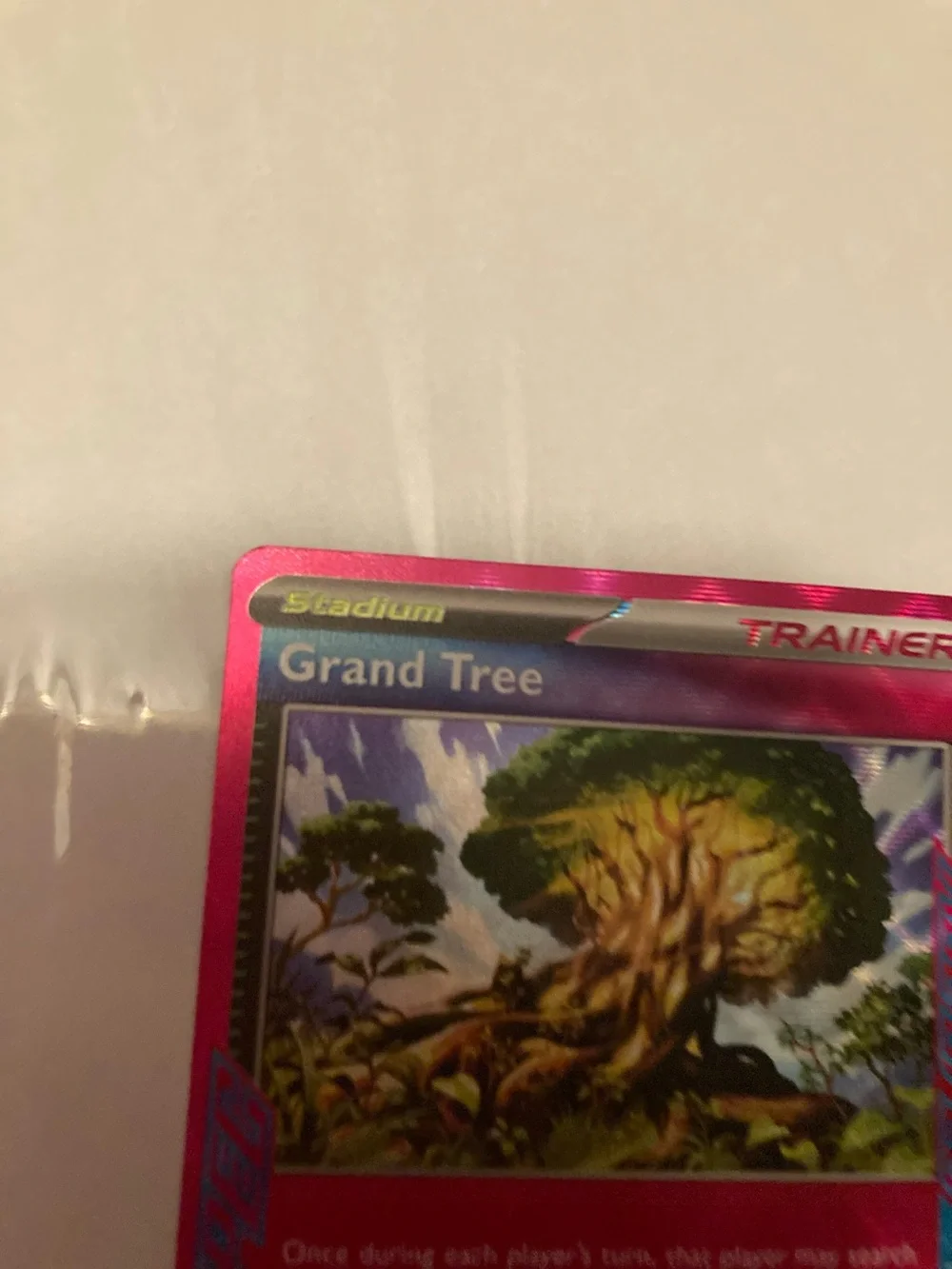 Pokemon Grand Tree Trainer Card Pink Foil